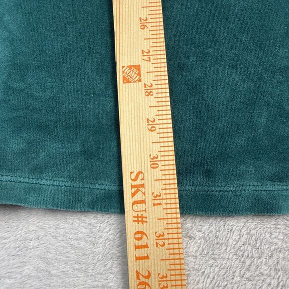 Susan Graver Velour Tunic Top Womens 2X Teal Green Split Neck Casual Cozy Winter - Picture 4 of 8
